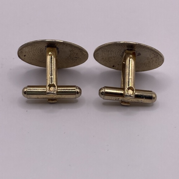 3 for $15 Mix n Match: Vintage floral cuff links - engrave ready, silver tone - Picture 4 of 4